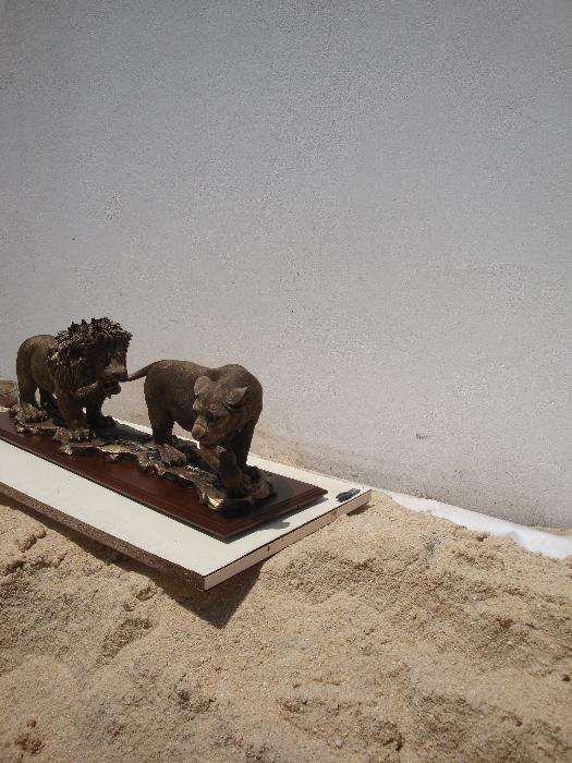 Casal dos leões dourados