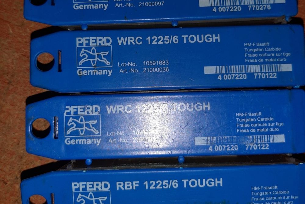 Fresas Rotativas PFERD em Metal Duro (Carbeto de Tungsténio)