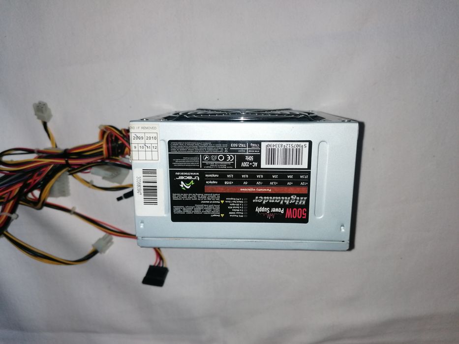 Zasilacz ATX 500W, 24pin, do komputera 2 x SATA