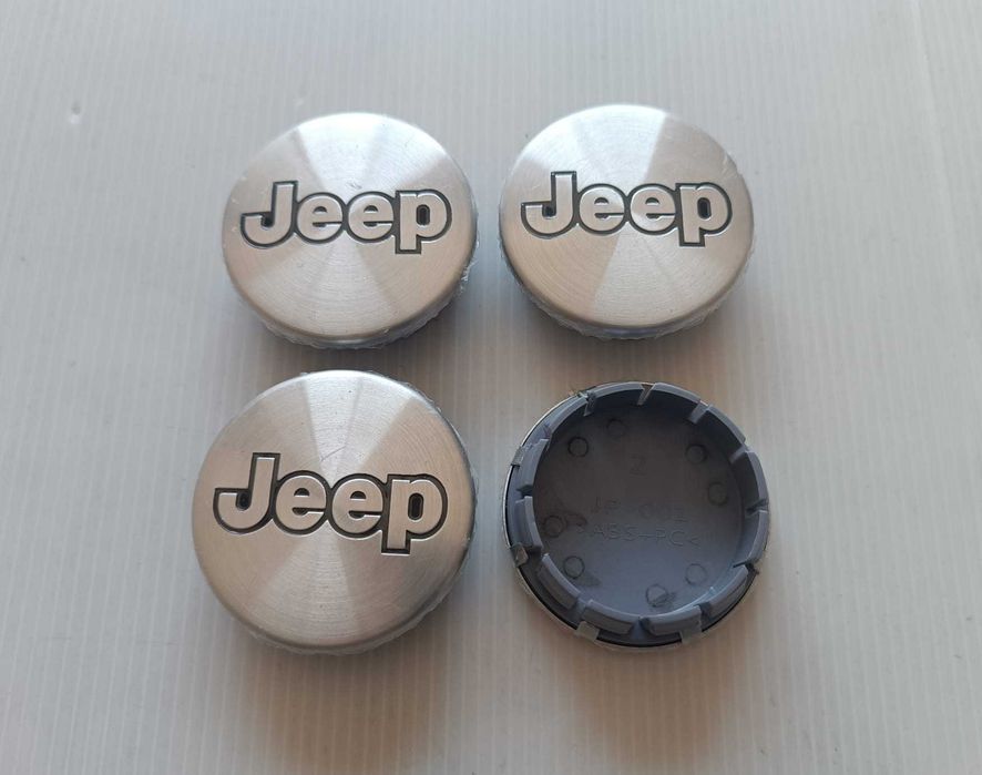 Centros/tampas de jante completos Jeep com 55, 60, 64 e 68 mm