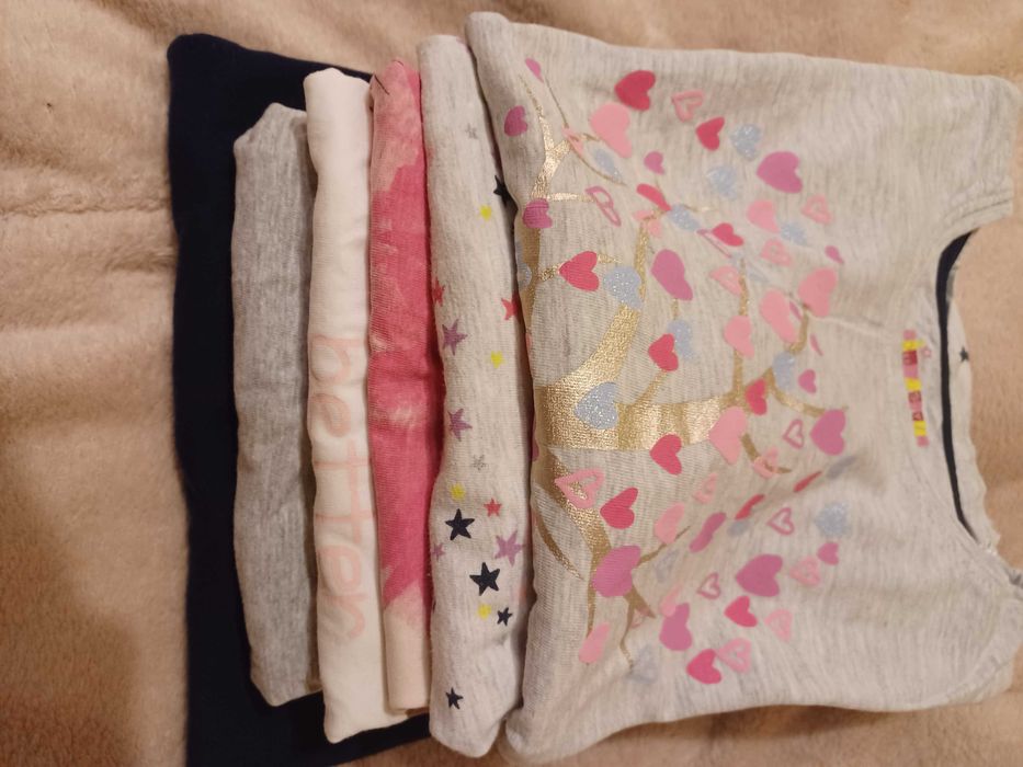 Zestaw koszulek 6 szt. dla dziewczynki 122-128