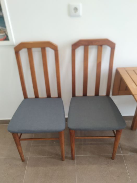 Mesa refeição madeira maciça ripada, três posições PREÇO NOVO