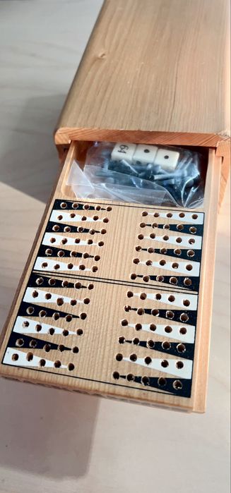 Conjunto de três jogos tradicionais em madeira