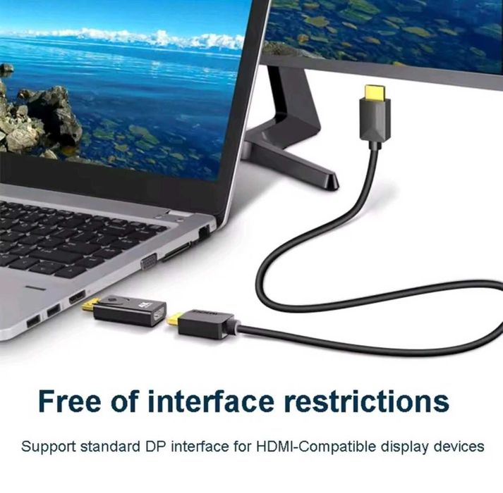 Переходник DisplayPort DP в HDMI, конвертер, адаптер