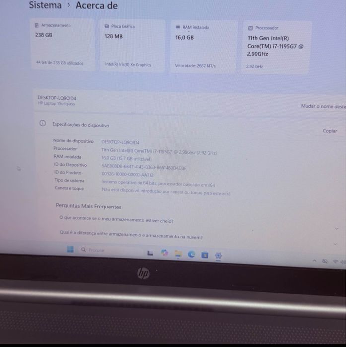 Portatil HP 15S-FQ4009NP