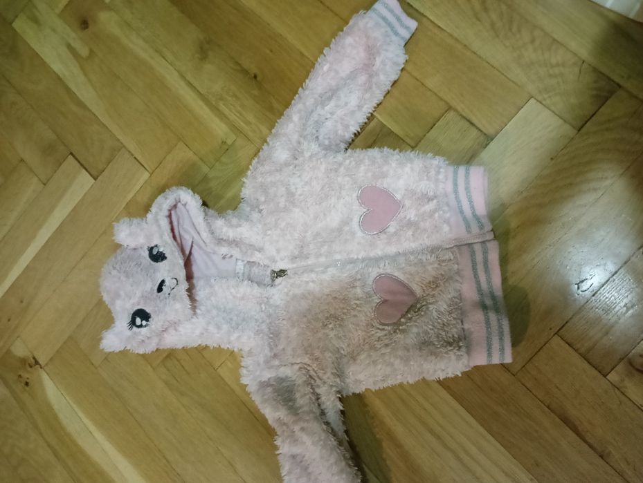 Pluszowa bluza dla dziewczynki rozmiar 80