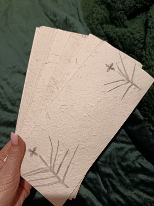 10x Envelope em Papel Vivo com flores naturais