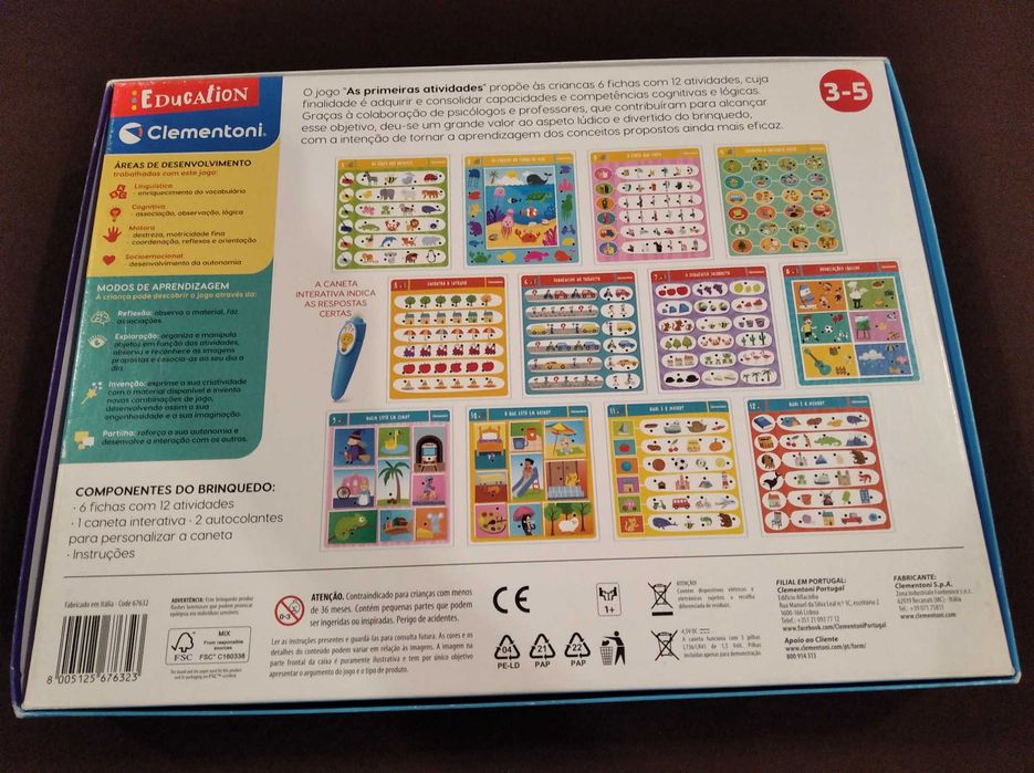Jogo 'As primeiras atividades', da Clementoni (3-5 anos)