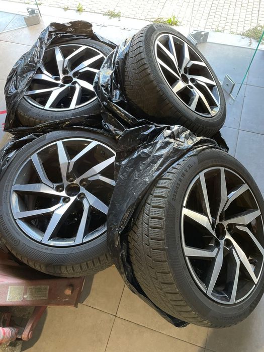 Rodas completas Volvo 4x 18" 5-Y Spoke Black Diamond Cut