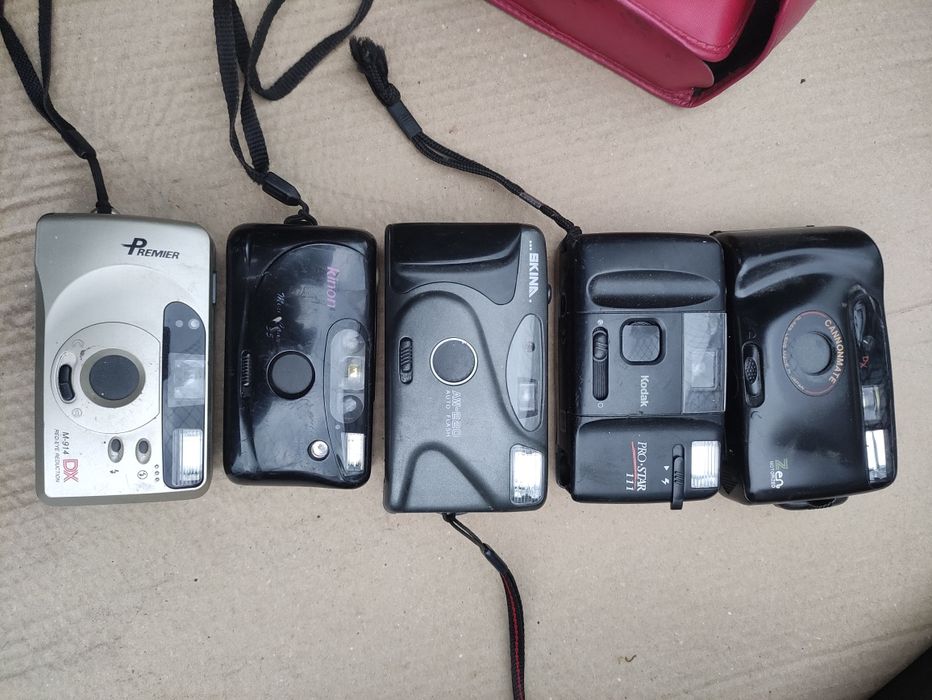 Aparaty fotograficzne na klisze lata 90- 5 szt. CANON, PREMIER i inne