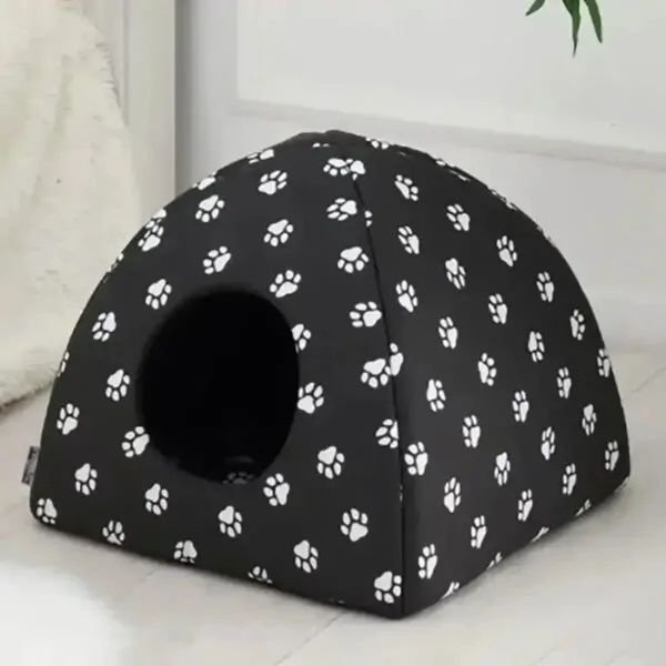 М'яка будка для собак і котів з подушкою всередині, розмір 34×40 см — зручне укриття для домашніх тварин