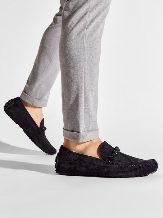 Шкіряні чоловічі мокасини Hugo Boss р.46