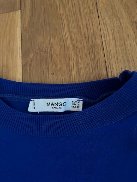 Свитер синий mango