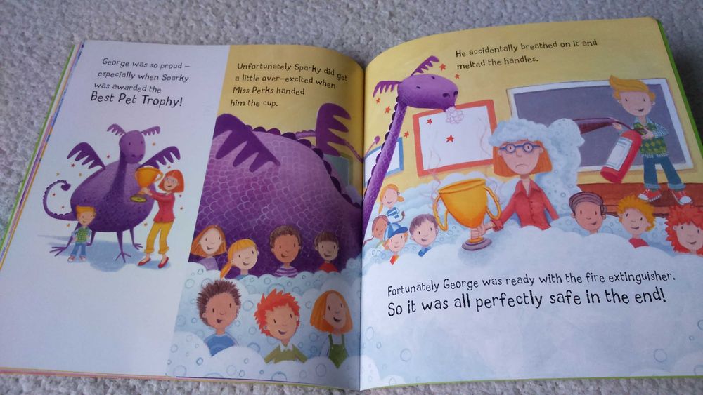 Книга  про дракона Georges Dragon goes to school Claire Freedman
