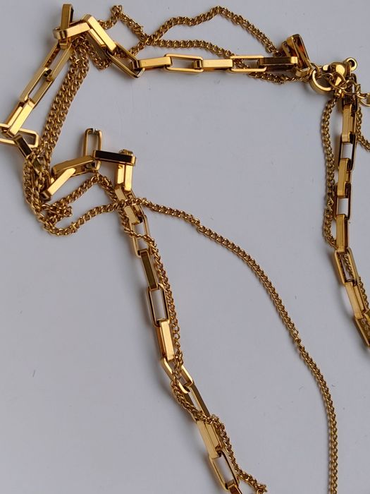 Naszyjnik w złotym kolorze komplet stainless steel