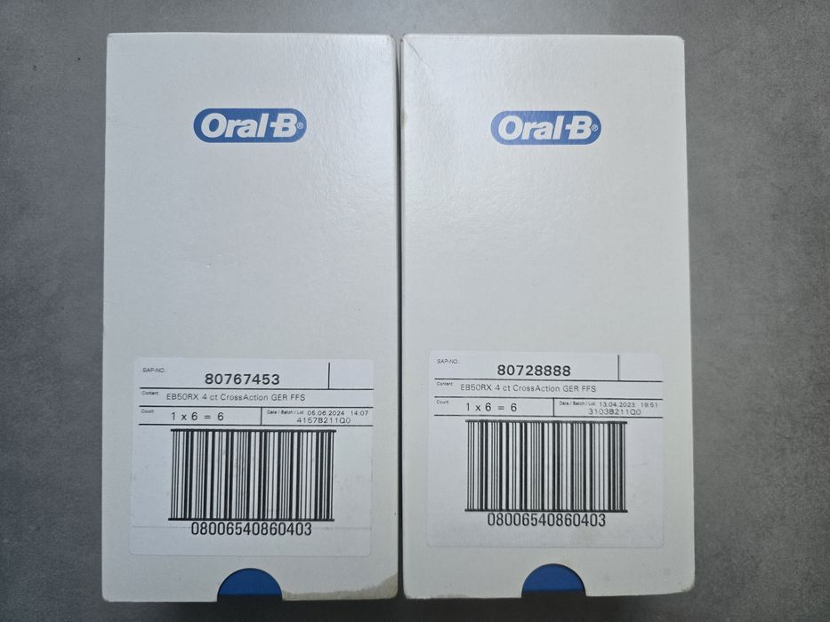 Zestaw wkładek do szczoteczki Oral-B Cross Action  48  sztuk Nowe