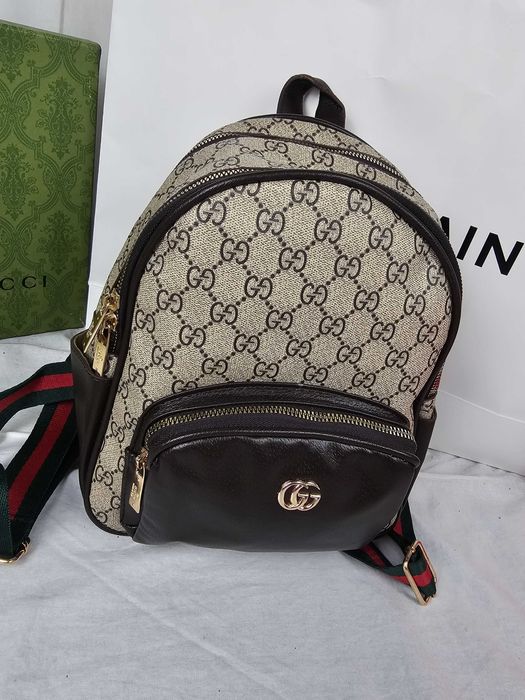 Torba plecak Gucci brazowy plecaczek unisex premium