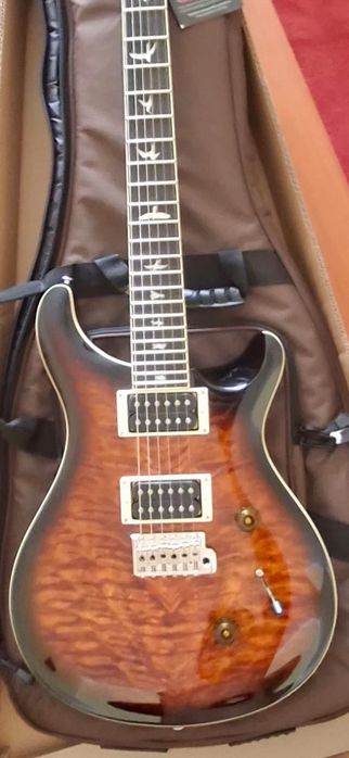 Guitarra prs se custom 24 quilt black gold burst