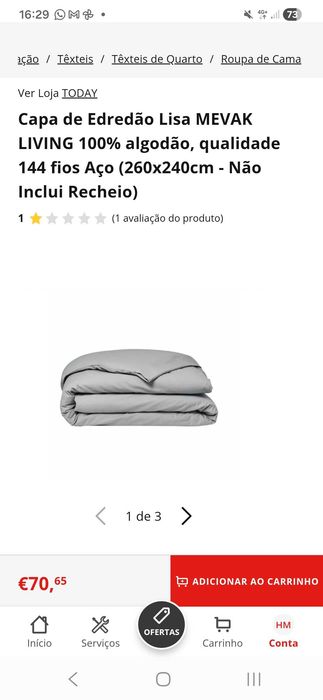 Capa de Edredon Casal 100% Algodão