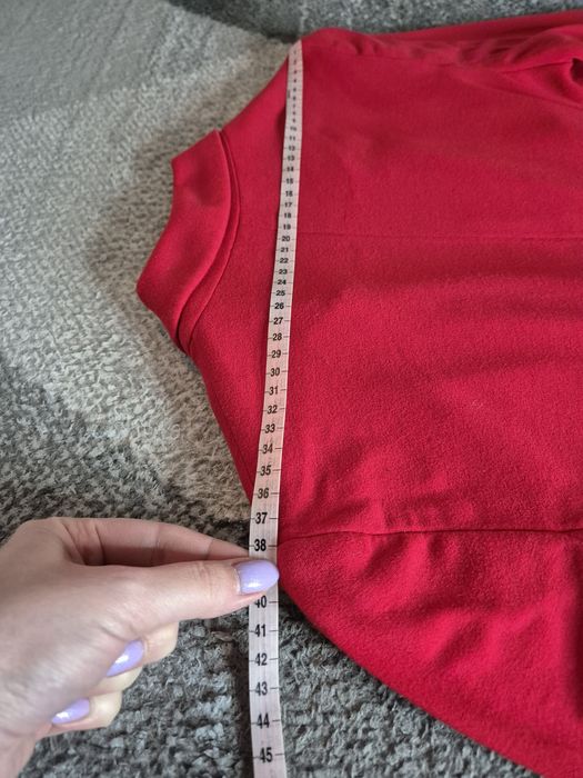 Czerwona marynarka z wiskozy damska Orsay 34 stan dobry