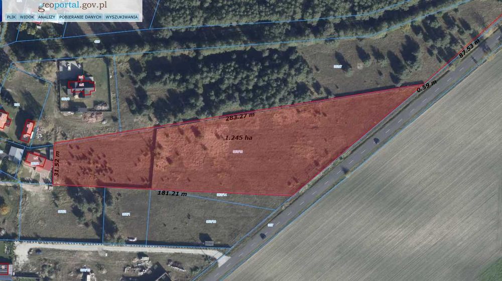 Działka * Ziemia * Ogrodzona * 1,22ha * Świętno * Kębłowo * Wolsztyn przy drodze 315 - Widok 3