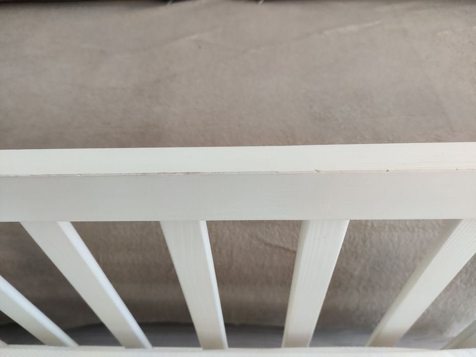 Ліжко дитяче біле з маятником та матрацом. 3 в 1 - Львів