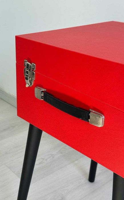Gira-discos Lauson retro com Bluetooth – móvel vermelho