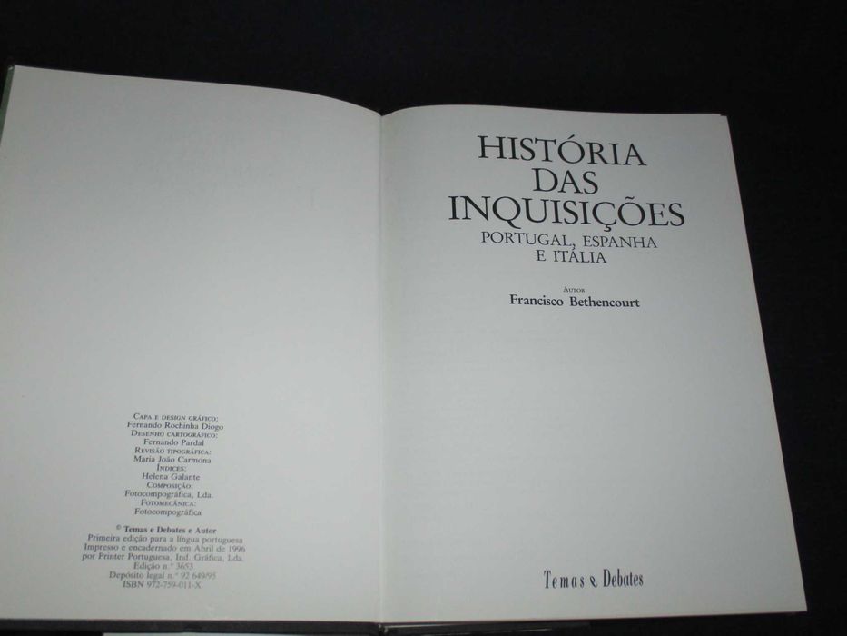 Livro História das Inquisições Francisco Bethencourt capa dura