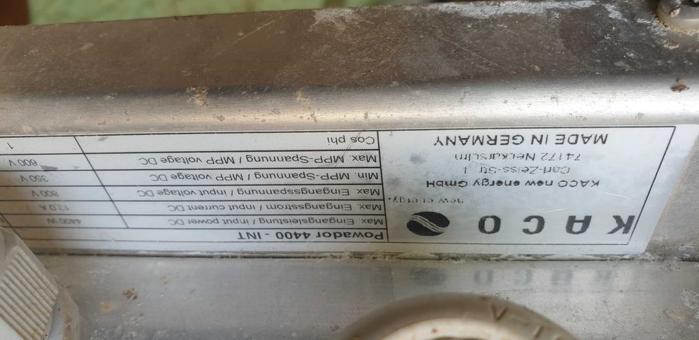 inversor kaco avariado para peças
