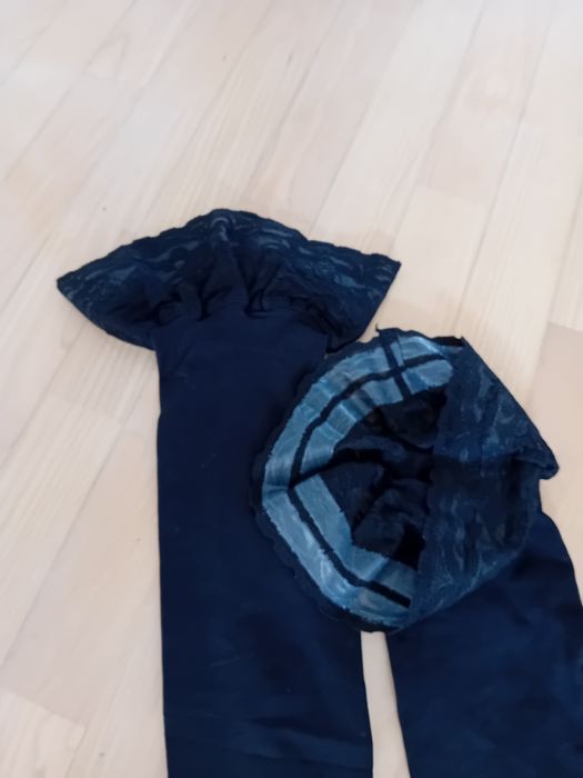 Pończochy damskie czarne samonośne