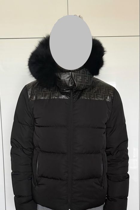 Kurtka zimowa puchowa z futrem FENDI