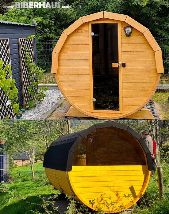 SAUNA Ogrodowa 250 cm OKNO 50% +GRATIS Beczka/Wiata +Akcesoria 3 DNI DOSTAWA