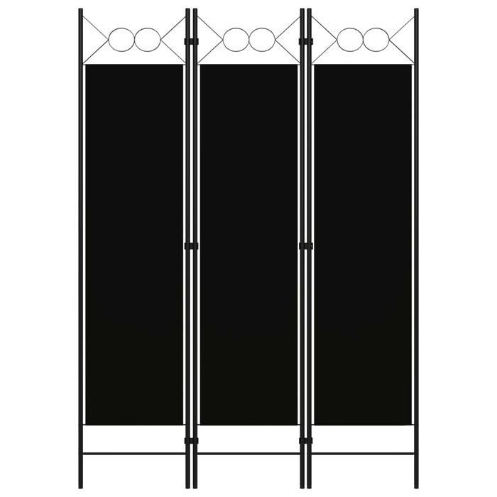 Parawan 3-panelowy Vidaxl, Czarny, 120x180 cm