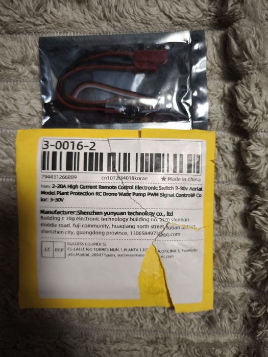 Interruptor Eletrônico De Controle Remoto Rc 3-30v 20a Com Sinal Pwm (10 unidades disponíveis)