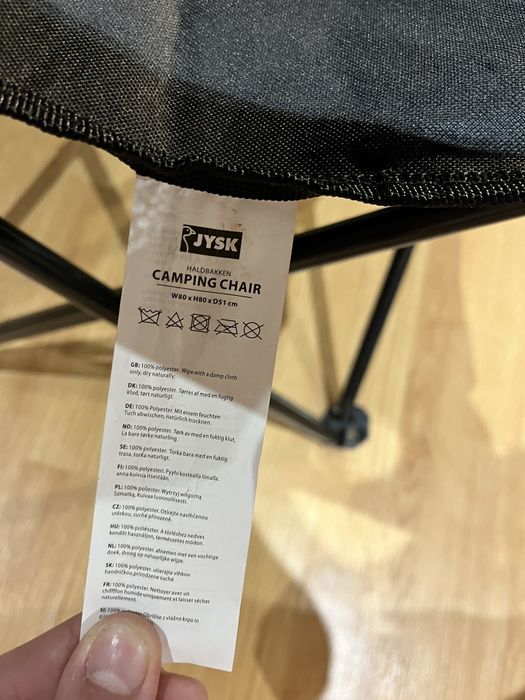 Krzesło kempingowe czarne