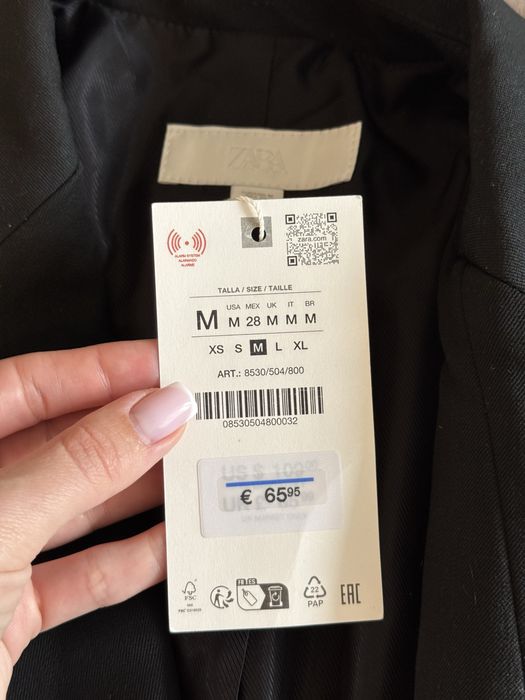 Блейзер/піджак приталений zara