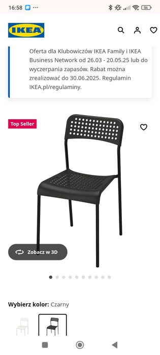 Krzesła ogrodowe lkea zdjęcie podglądowe