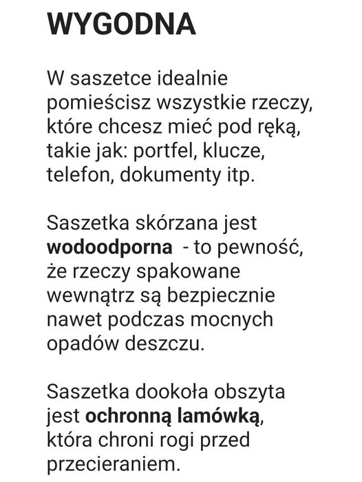 Sprzedam saszetkę