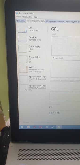 Игровой 15-cc502nw, GeForce 940mx, HDD + SSD