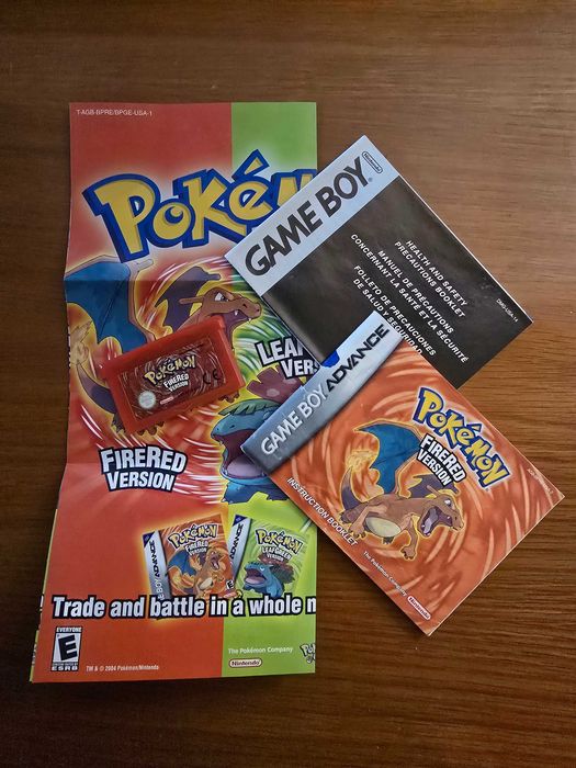 Pokémon FireRed Game Boy Advance USA + Poster