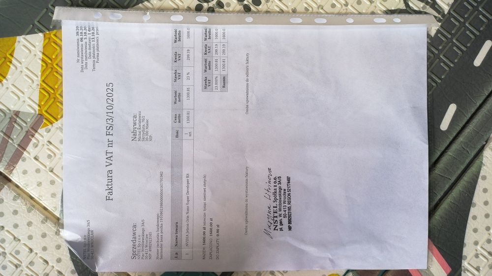 Nvidia Jetson Orin Nano Developer Kit + SD + camera imx219