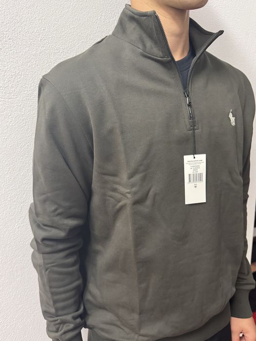 Polo Ralph Lauren Meia-Zip Verde Escuro – Tamanho M