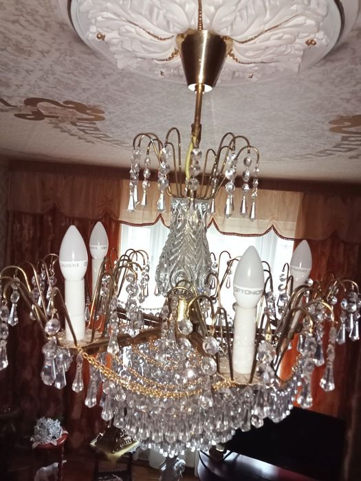 Распродажа! Цена снижена  ! Люстра" Невеста "чешский хрусталь .