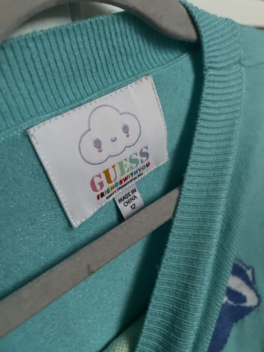 Guess oryginalny sweterek dla dziewczynki r.12 chmurka