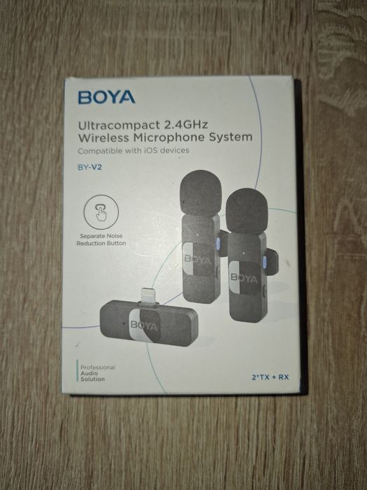 Продам петличний мікрофон (2 шт.) BOYA BY-V2 для iPhone
