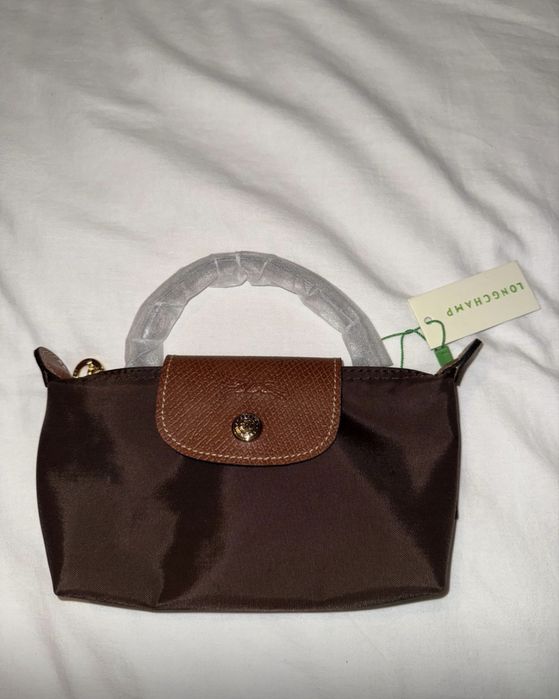 Mini LongChamp castanha.