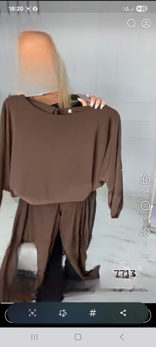 Kombinezon damski czekoladowy xl