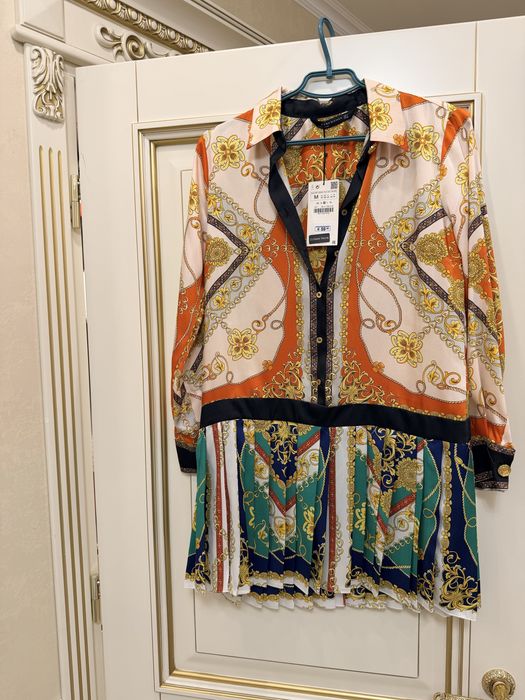 платья zara шелк