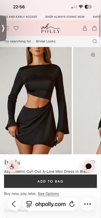 Сукня (платье) колір АЙВОРІ!! атласна від Oh Polly 14 розмір L//XL