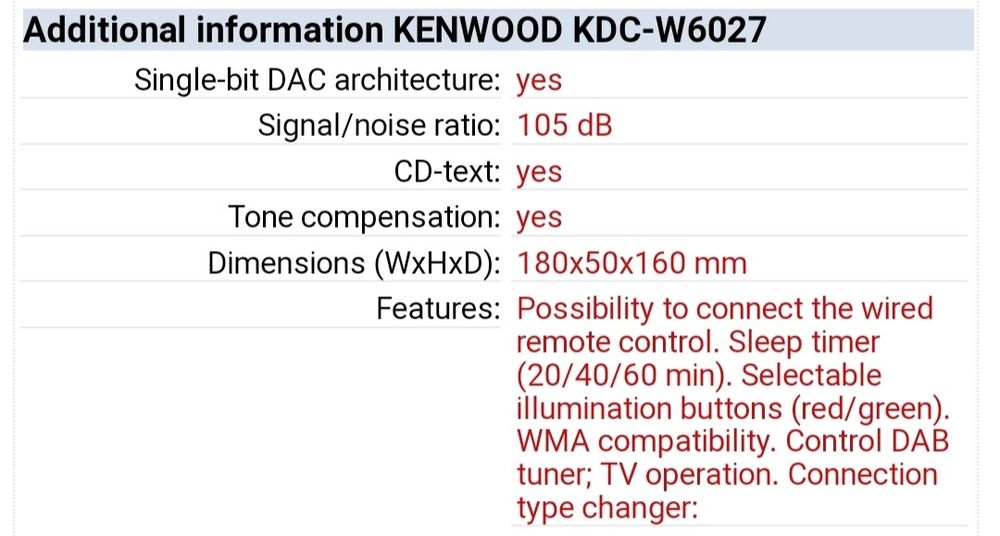 Autoradio Kenwood MP3